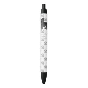 Stylo Noir Bouvier français bouledogue noir mignon Chien de d