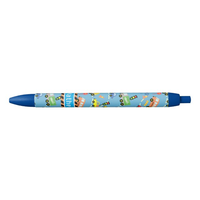 Stylo Noir Boys de transport bleu clair (Devant)