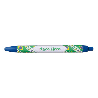 Stylo Noir Brazil Flag Personalized