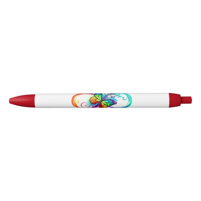 Stylo Noir Bright infinity with rainbow butterfly (Devant)