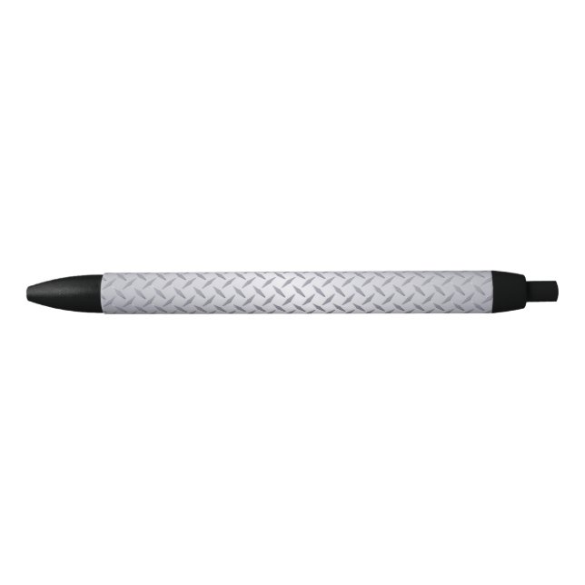 Stylo Noir Bright Steel Diamate Plate Look (Devant)