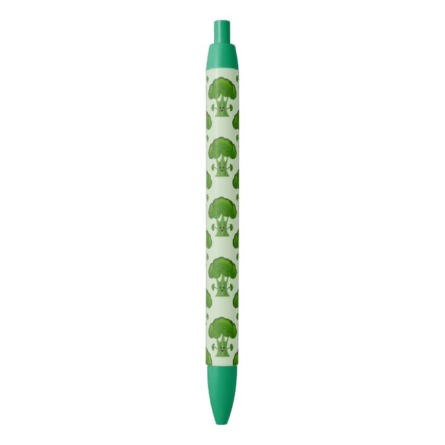 Stylo Noir Brocoli de dessin animé (devant Vertical)