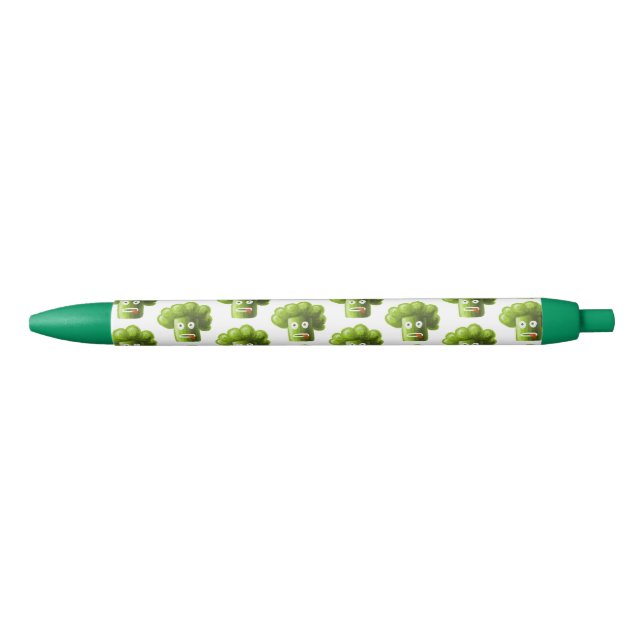 Stylo Noir Brocoli drôle de bande dessinée (Devant)