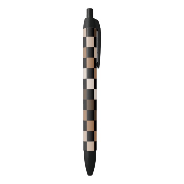 Stylo Noir Brown À damiers noir En vichy Motif (Bas (Vertical))