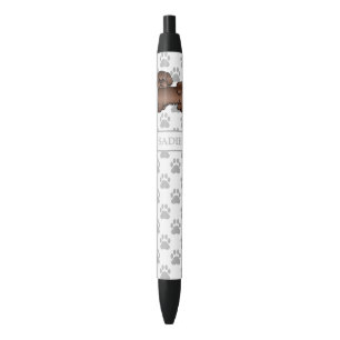 Stylo Noir Brown de foie Chih Tzu Cute Cartoon Chien & Nom