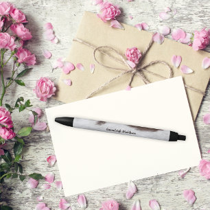 Stylo Noir Brown fourrure de vache blanche comme Monogramme d