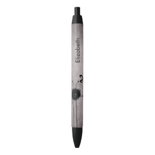 Stylo Noir Bug Fleur Malin Vintage gothique Personnalisé