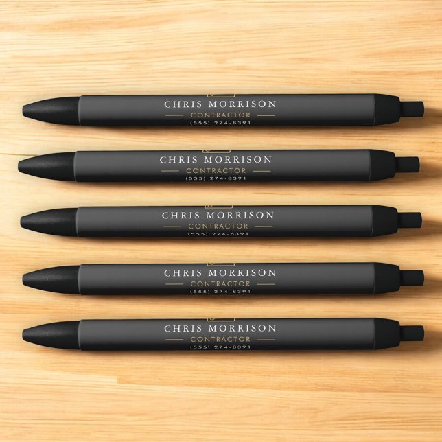 Stylo Noir Building Construction Black Gold (Créateur téléchargé)