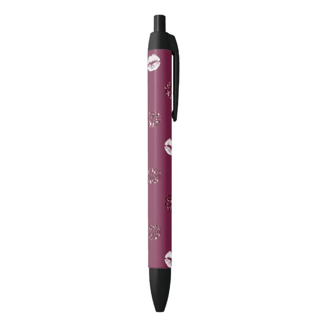 Stylo Noir Burgundy rose Parties scintillant rouge blanc Bais (Bas (Vertical))