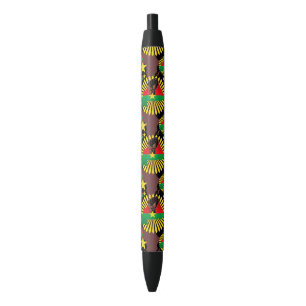 Stylo Noir Burkina Faso Carte, drapeau et première révolution