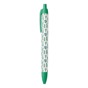 Stylo Noir Cactus vert en bon état et motif succulent de
