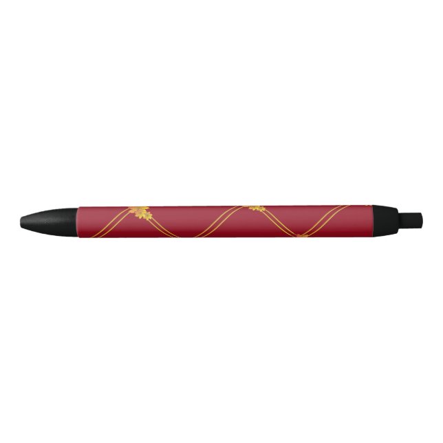 Stylo Noir Cadeau de fleur (Devant)