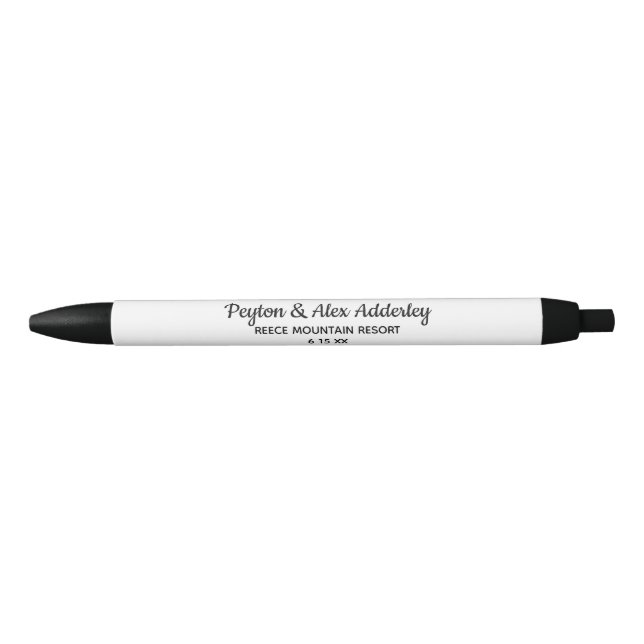 Stylo Noir Cadeau de la mariée mariage (Devant)
