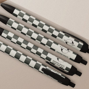 Stylo Noir Cadeau d'entreprise logo blanc et vert Marque de l