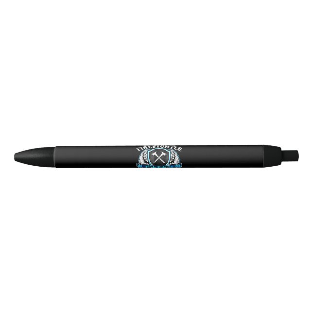 Stylo Noir Cadeau pompier | Mon Père Est Juste Un Pompier (Devant)