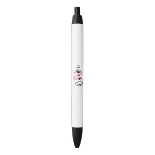 Stylo Noir Cadeau pour filles – N personnalisé avec le nom Na