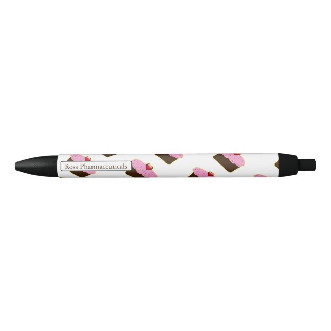 Stylo Noir Cadeaux thématiques de la fraise personnalisée (Devant)