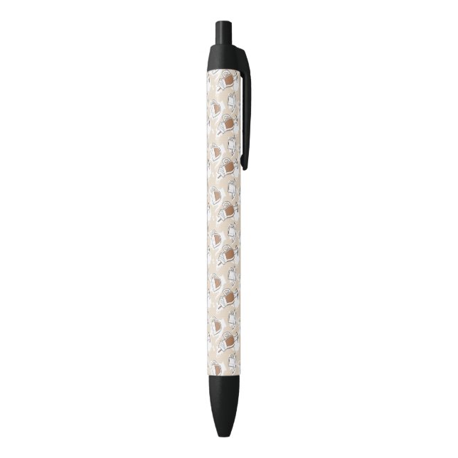 Stylo Noir Café, motif doux (Bas (Vertical))
