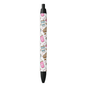 Stylo Noir Cafés, Haricots, Coeurs, Amateur De Café