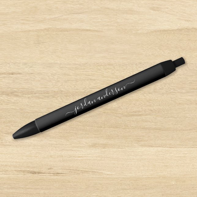 Stylo Noir Calligraphie de couleur modifiable Personnalisée (Créateur téléchargé)