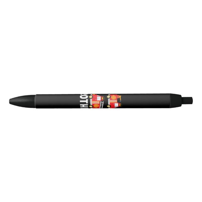 Stylo Noir Camion de pompiers pour garçons Thème des pompiers (Devant)