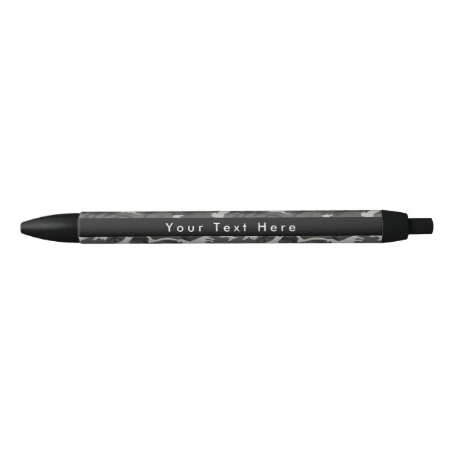 Stylo Noir Camo gris, Camouflage, Militaire, Armée (Devant)