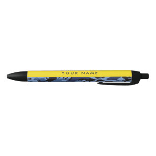 Stylo Noir Camouflage Bleu Marine Personnalisez votre nom