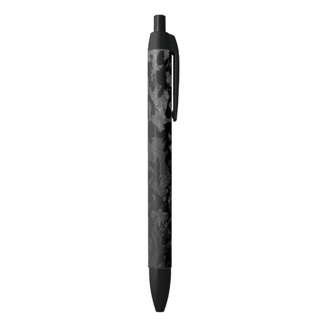 Stylo Noir Camouflage moderne Camo-noir et gris foncé (Bas (Vertical))