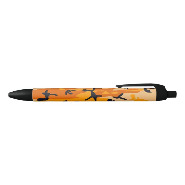 Stylo Noir Camouflage orange, Militaire, Armée (Haut)