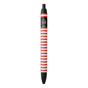 Stylo Noir Canada Drapeau mignon Patriotique