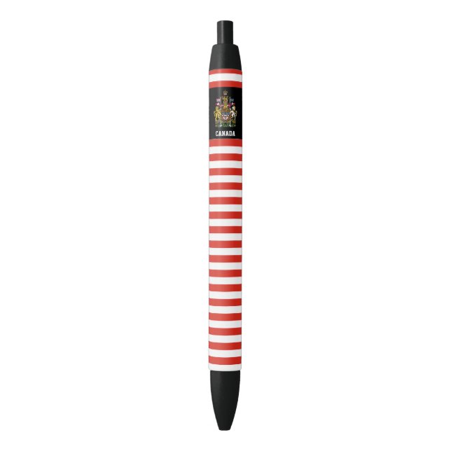 Stylo Noir Canada Drapeau mignon Patriotique (devant Vertical)