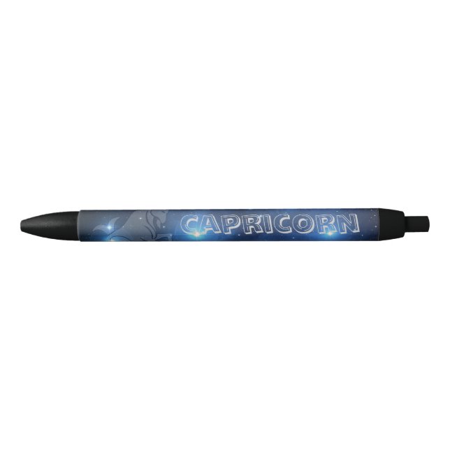 Stylo Noir Capricorne transparent (Devant)