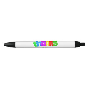 Stylo Noir Caricature couleur arc-en-ciel - Merci beaucoup -