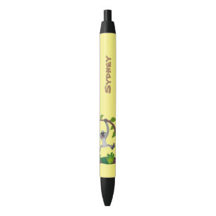 Stylo Noir Caricature de bande de gibbon joyeux