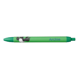 Stylo Noir Caricature de Willie Wagtail australienne personna