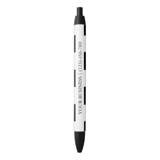 Stylo Noir Carré À damiers noir et blanc personnalisé