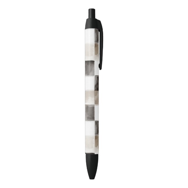 Stylo Noir Carrés Noir Blanc Brun (Bas (Vertical))