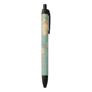 Stylo Noir Carte bathyorographical du monde