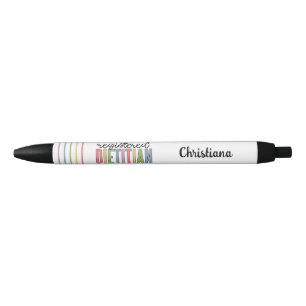 Stylo Noir Carte diététique personnalisée Colorée RD