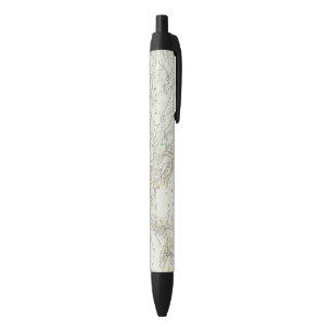 Stylo Noir Carte du monde d'hémisphère oriental