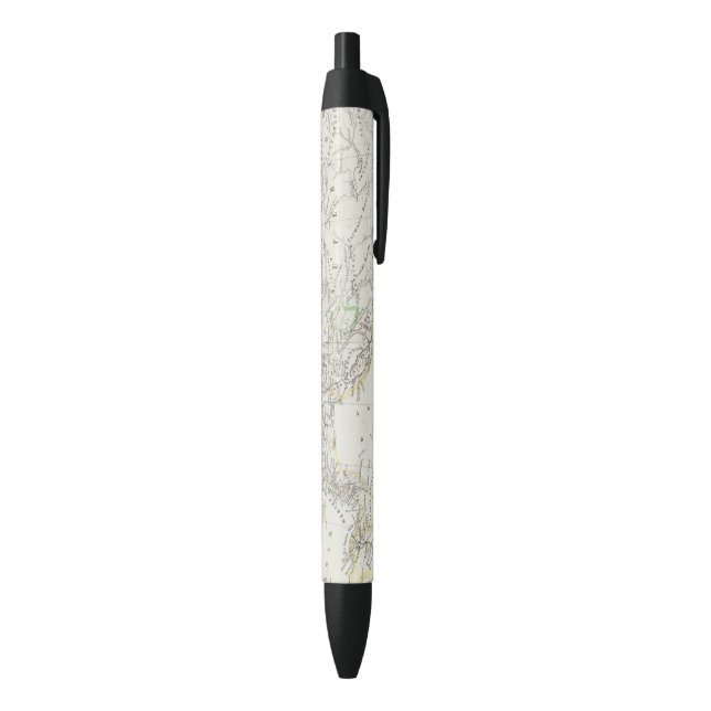 Stylo Noir Carte du monde d'hémisphère oriental (Bas (Vertical))