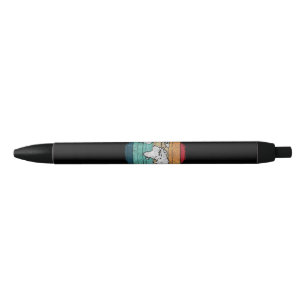 Stylo Noir Carte Retro World