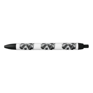 Stylo Noir Casque de chien cool Cute Animaux de compagnie enc