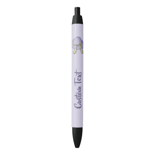 Stylo Noir Casquette de paille Lilac (devant Vertical)