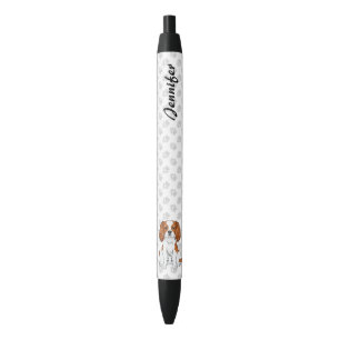 Stylo Noir Cavalier King Charles Spaniel Blenheim & Nom