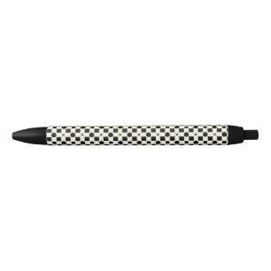 Stylo Noir ⚫⚪ Cercles géométriques noir blanc Motif minimal