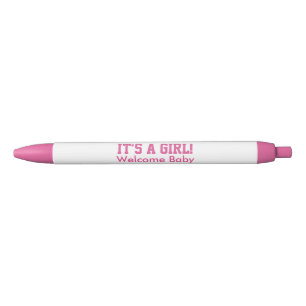 Stylo Noir C'est une fille Bienvenue Annonces bébé