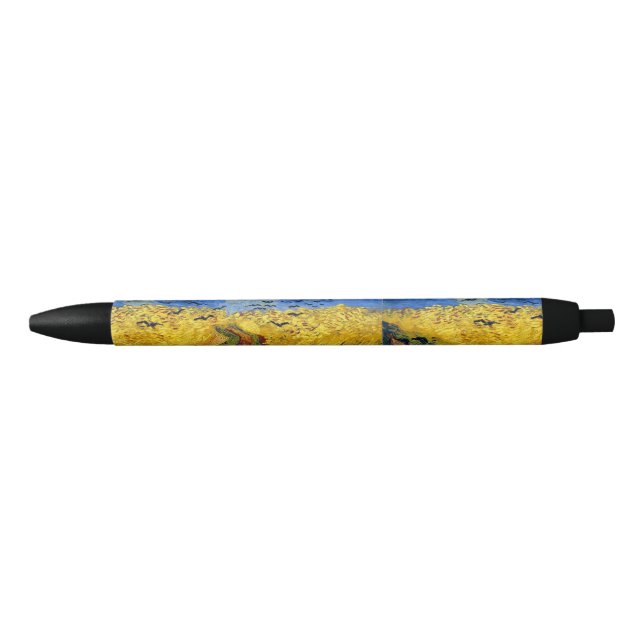 Stylo Noir Champ de blé de Van Gogh peinture impressionniste (Devant)