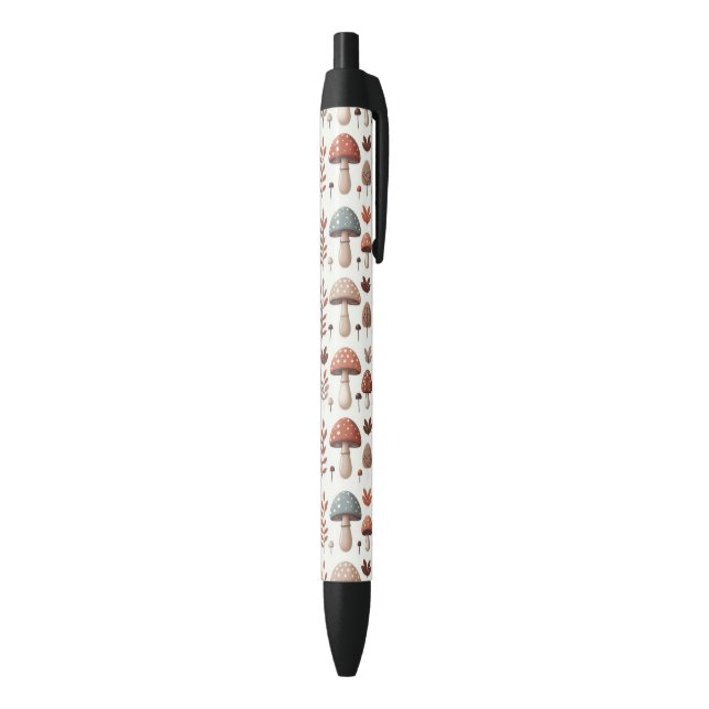 Stylo Noir Champignons en Marche (Bas (Vertical))