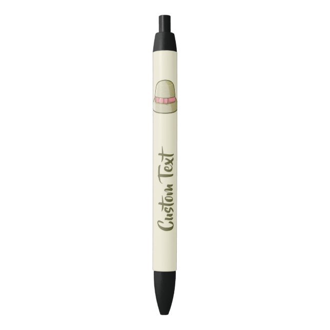 Stylo Noir Chapeau Cloche Jaune (devant Vertical)